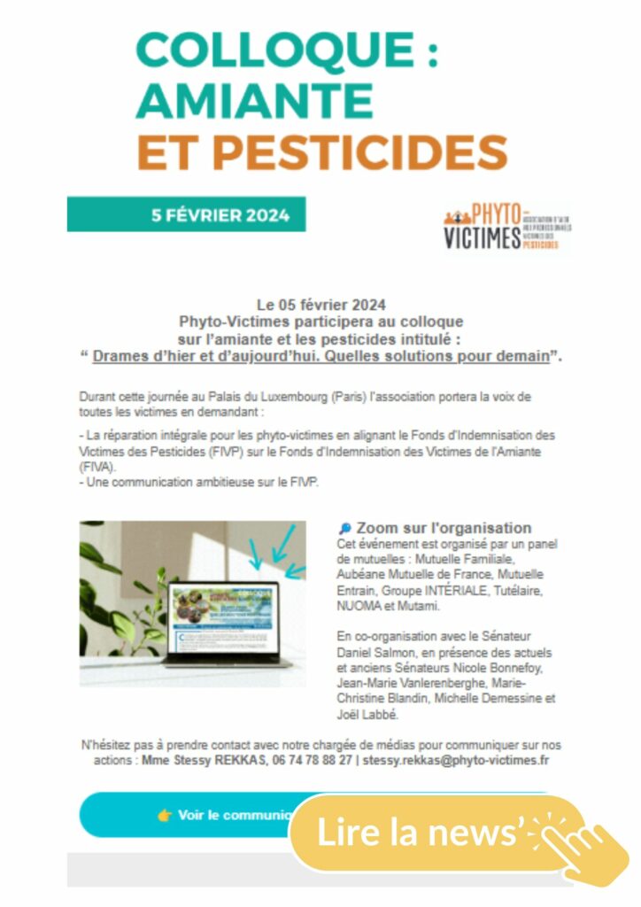 colloque amiante et pesticides en février 2024